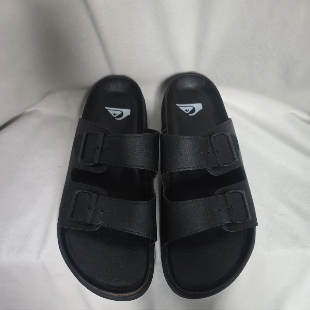 Quicksilver Men's Flip Flop Trekking Sandal Black Leather CQ10025M-B Size 7